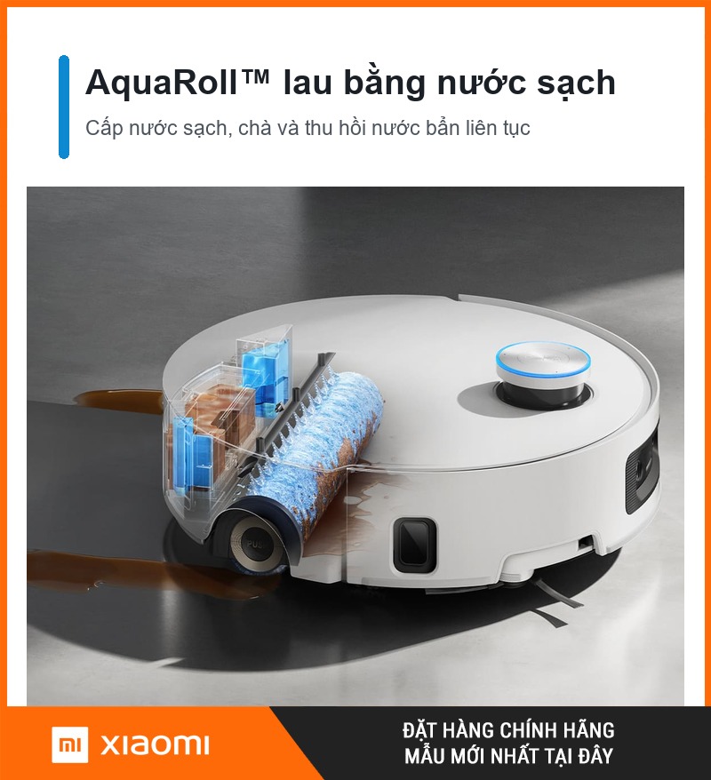 Công nghệ con lăn lau sàn AquaRoll trên Dreame Aqua10 Ultra Roller