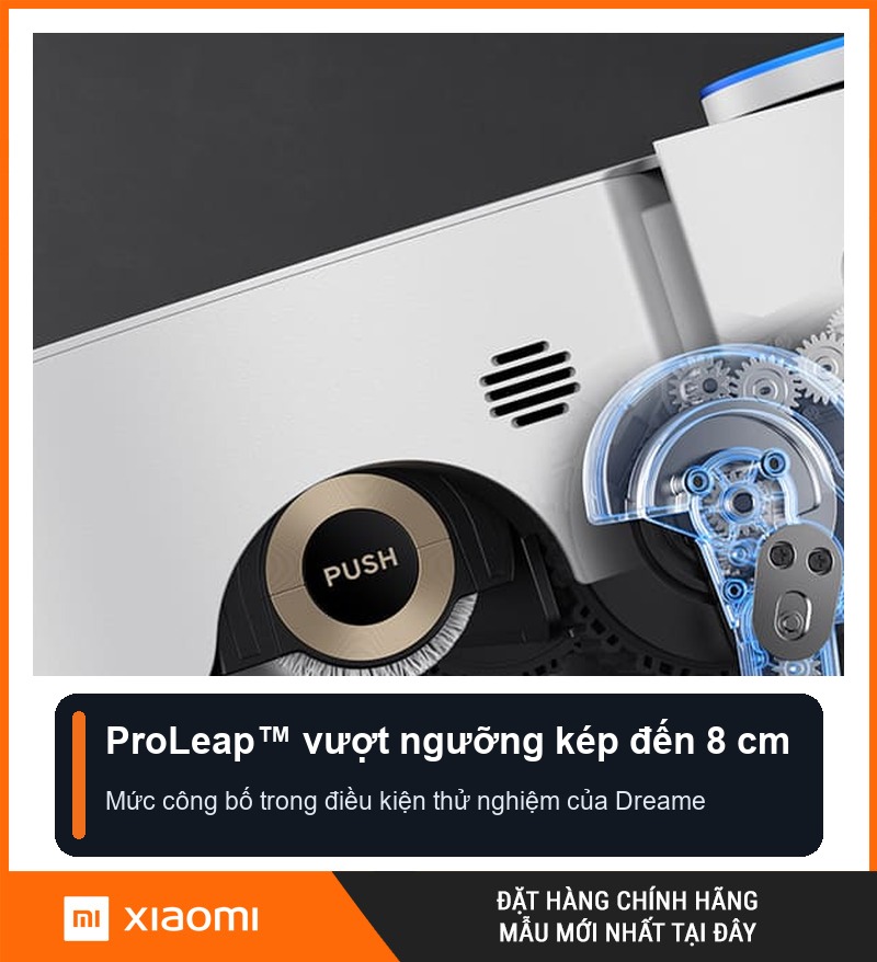 Hệ thống ProLeap giúp Dreame Aqua10 Ultra Roller vượt bậc cửa