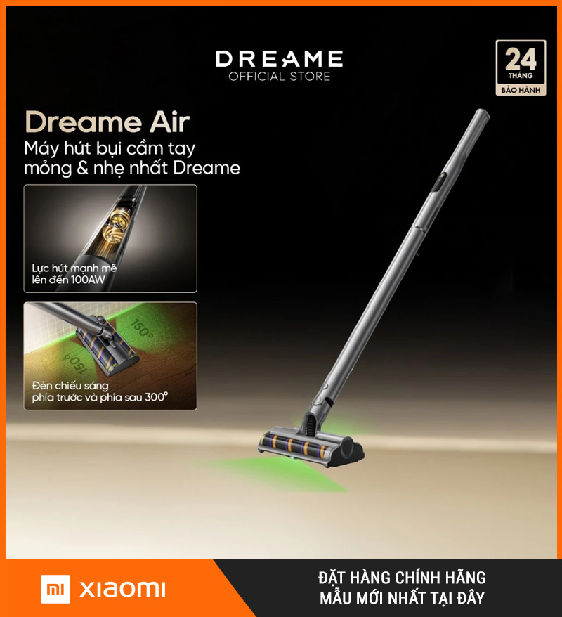 Dreame Air Máy hút bụi lau nhà cầm tay – Bản Quốc Tế