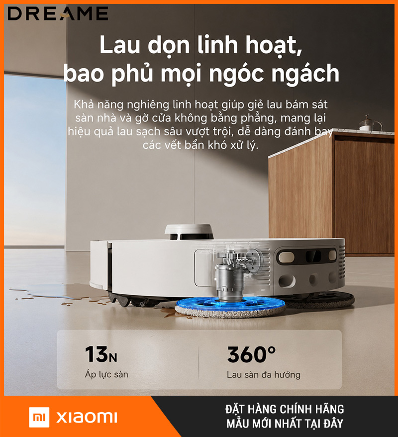 Dreame L50s Pro Ultra Trắng/Đen - Robot Hút Bụi Lau Nhà