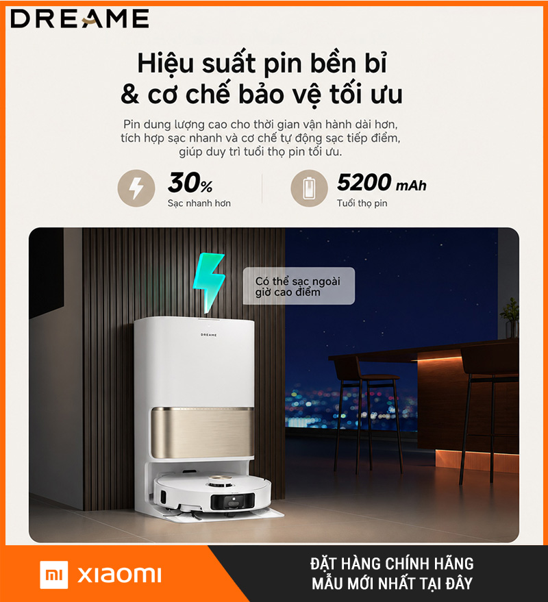 Dreame L50s Pro Ultra Trắng/Đen - Robot Hút Bụi Lau Nhà