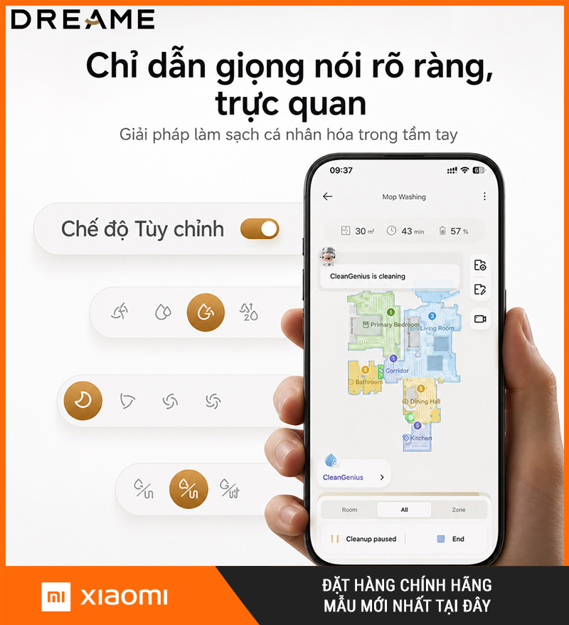 Dreame L50s Pro Ultra Trắng/Đen - Robot Hút Bụi Lau Nhà