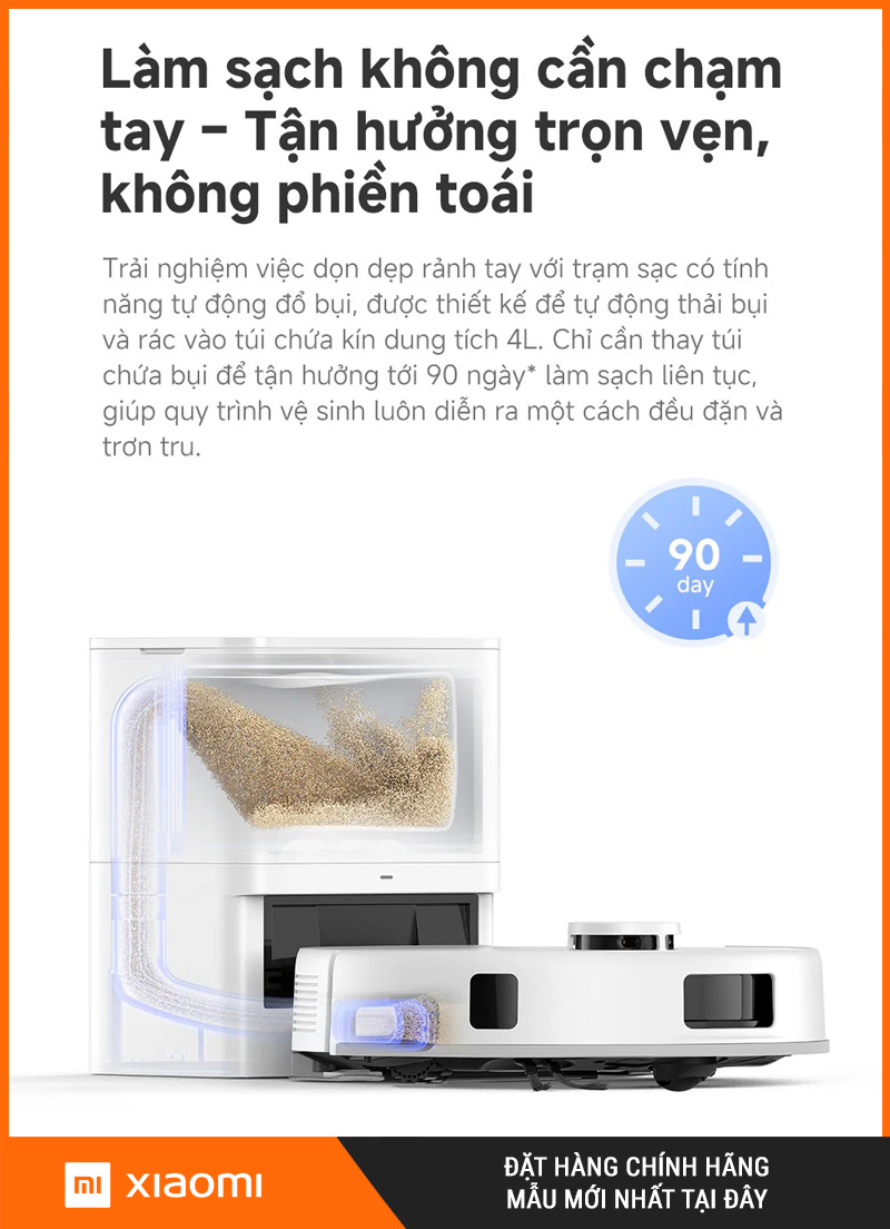 Mova E20s Pro Plus Trắng - Robot Hút Bụi Lau Nhà