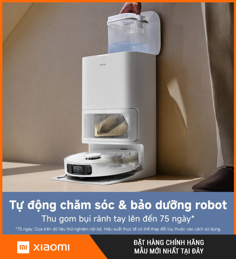 Mova E40 Ultra Trắng - Robot hút bụi lau nhà