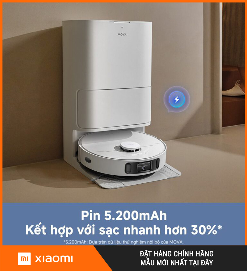 Mova E40 Ultra Trắng - Robot hút bụi lau nhà