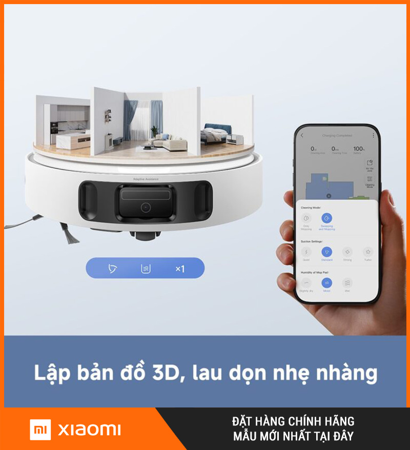 Mova E40 Ultra Trắng - Robot hút bụi lau nhà