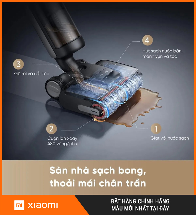 Dreame H12 GT - Máy hút bụi khô và ướt