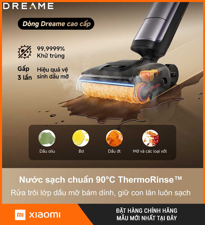 Dreame H16 Pro Steam Máy hút bụi lau nhà cầm tay – Bản Quốc Tế