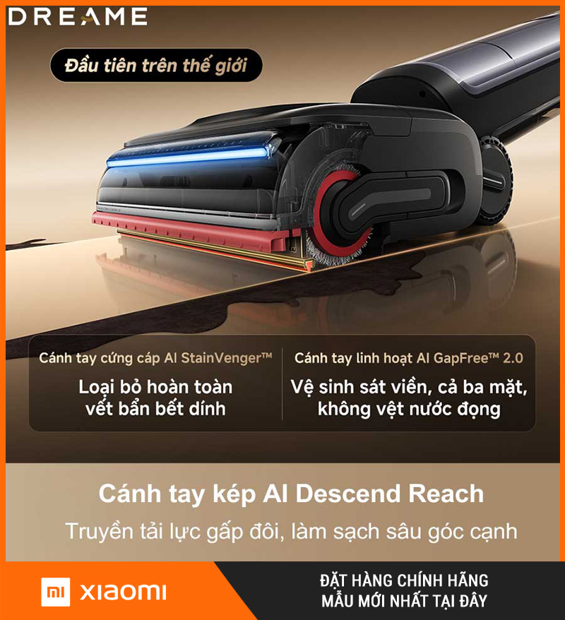 Dreame H16 Pro Steam Máy hút bụi lau nhà cầm tay – Bản Quốc Tế