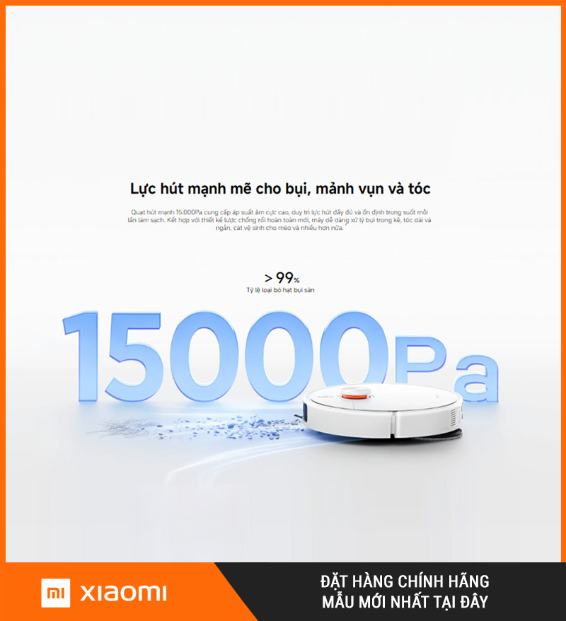 Xiaomi H50 Pro Trắng - Robot Hút Bụi Lau Nhà Thông Minh