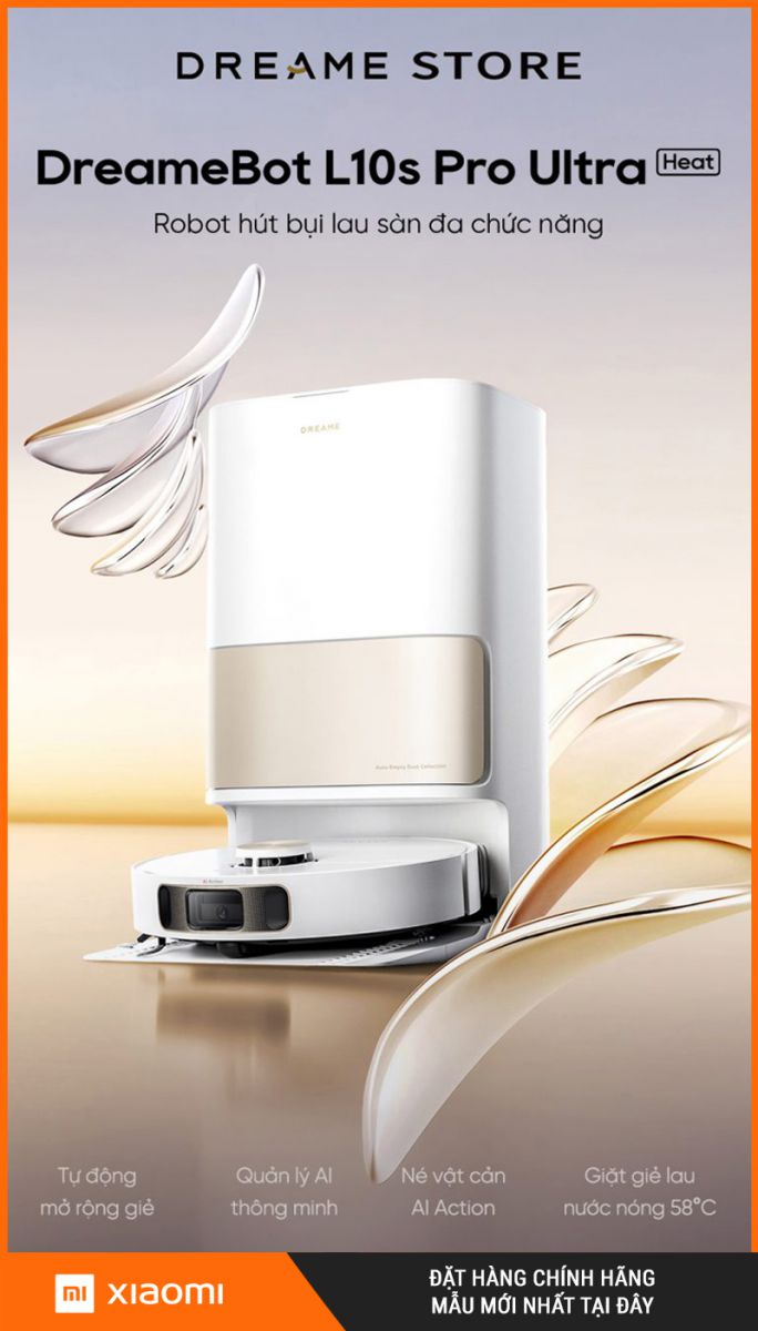 Dreame L10s Ultra Heat Trắng- Robot hút bụi lau nhà