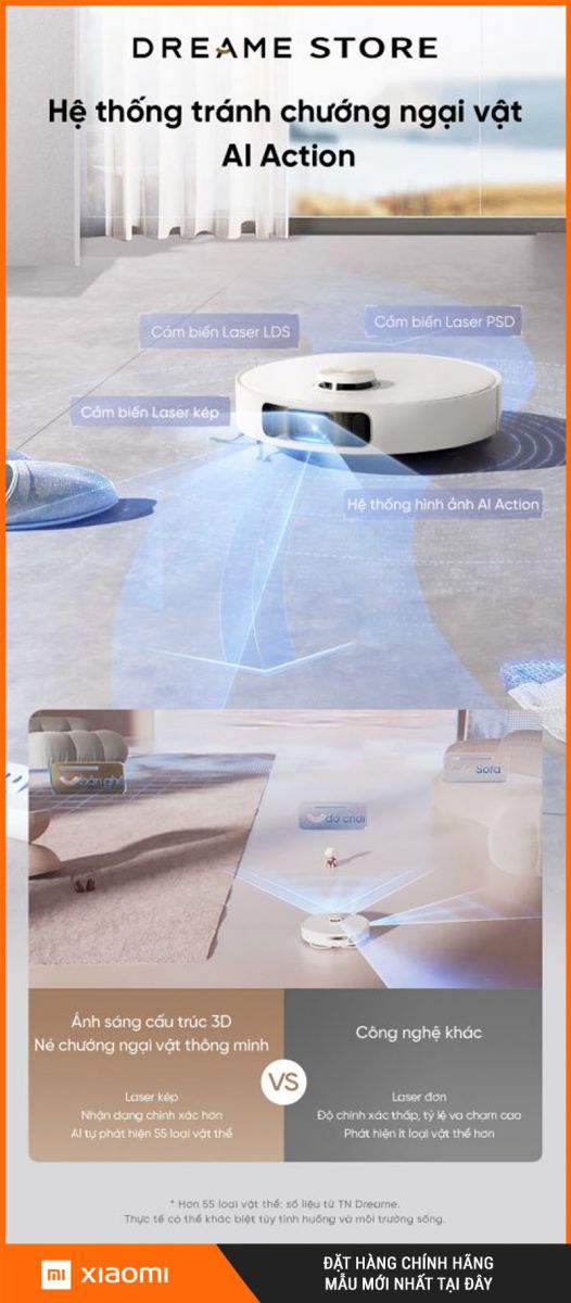 Dreame L10s Ultra Heat Trắng- Robot hút bụi lau nhà