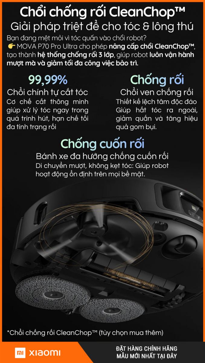 Mova P70 Pro Ultra Đen - Robot hút bụi lau nhà