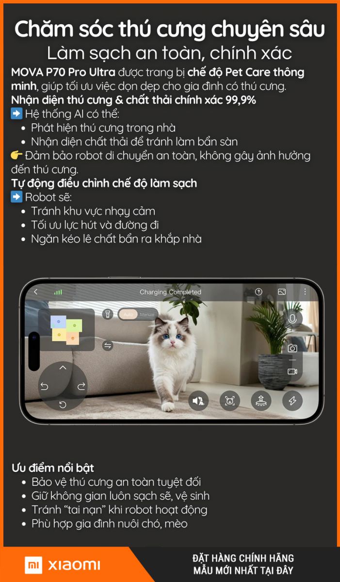 Mova P70 Pro Ultra Đen - Robot hút bụi lau nhà