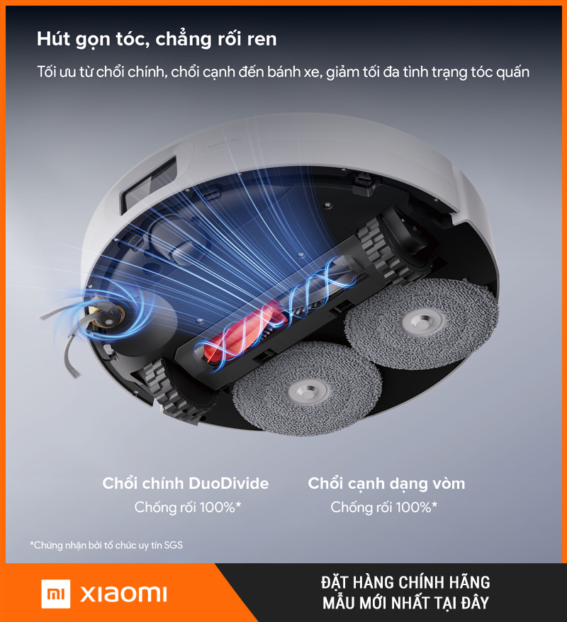 Roborock Qrevo 2 Pro Trắng - Robot Hút Bụi Lau Nhà Thông Minh