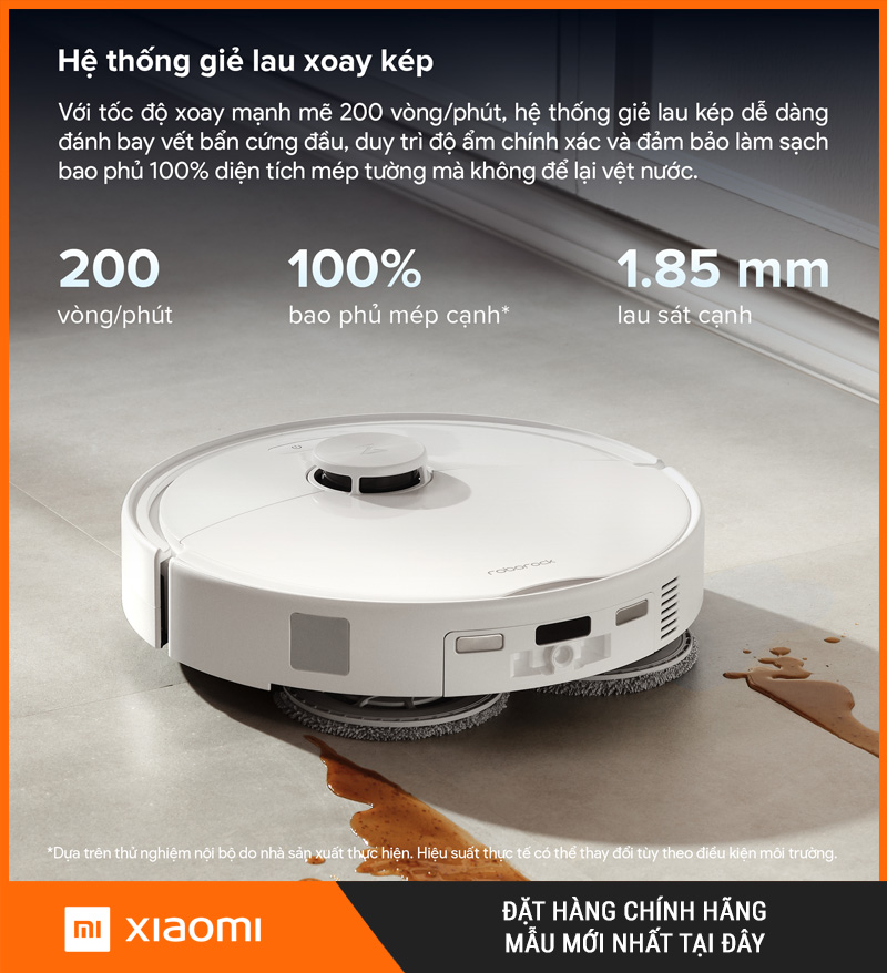 Roborock Qrevo 2 Pro Trắng - Robot Hút Bụi Lau Nhà Thông Minh