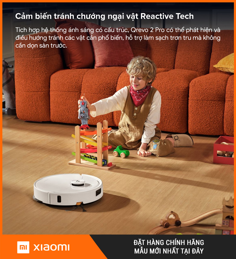 Roborock Qrevo 2 Pro Trắng - Robot Hút Bụi Lau Nhà Thông Minh