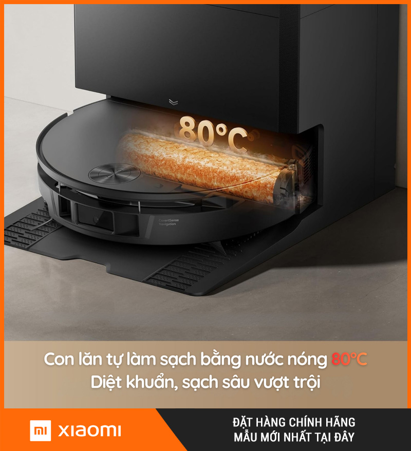 Mova S70 Roller Trắng/Đen - Robot hút bụi lau nhà