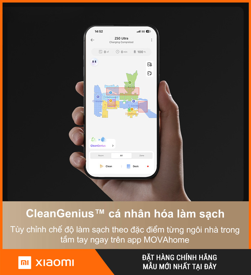 Mova Z50 Ultra Đen - Robot hút bụi lau nhà