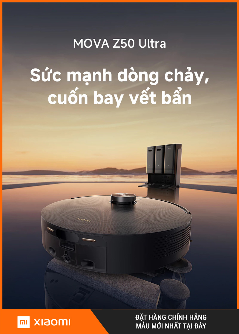 Mova Z50 Ultra Đen - Robot hút bụi lau nhà