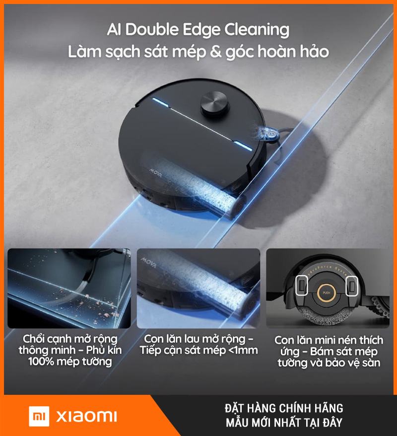 Mova Z70 Ultra Roller Complete Đen - Robot hút bụi lau nhà