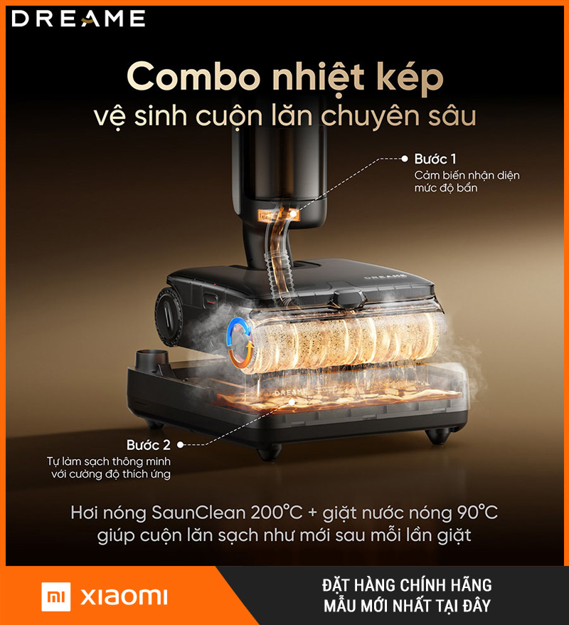 Dreame H16 Steam - Máy Hút Bụi Lau Nhà Cầm Tay