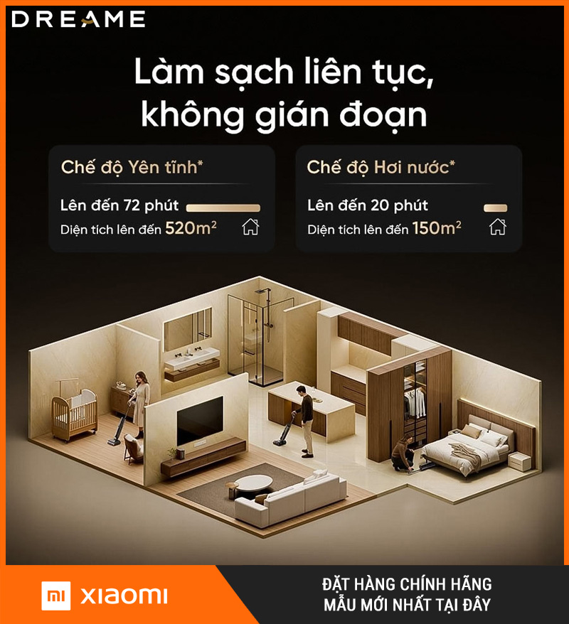 Dreame H16 Steam - Máy Hút Bụi Lau Nhà Cầm Tay