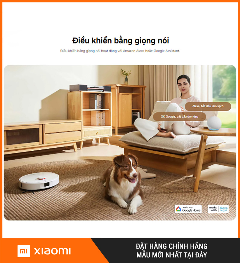 Xiaomi H50 Trắng - Robot Hút Bụi Lau Nhà Thông Minh