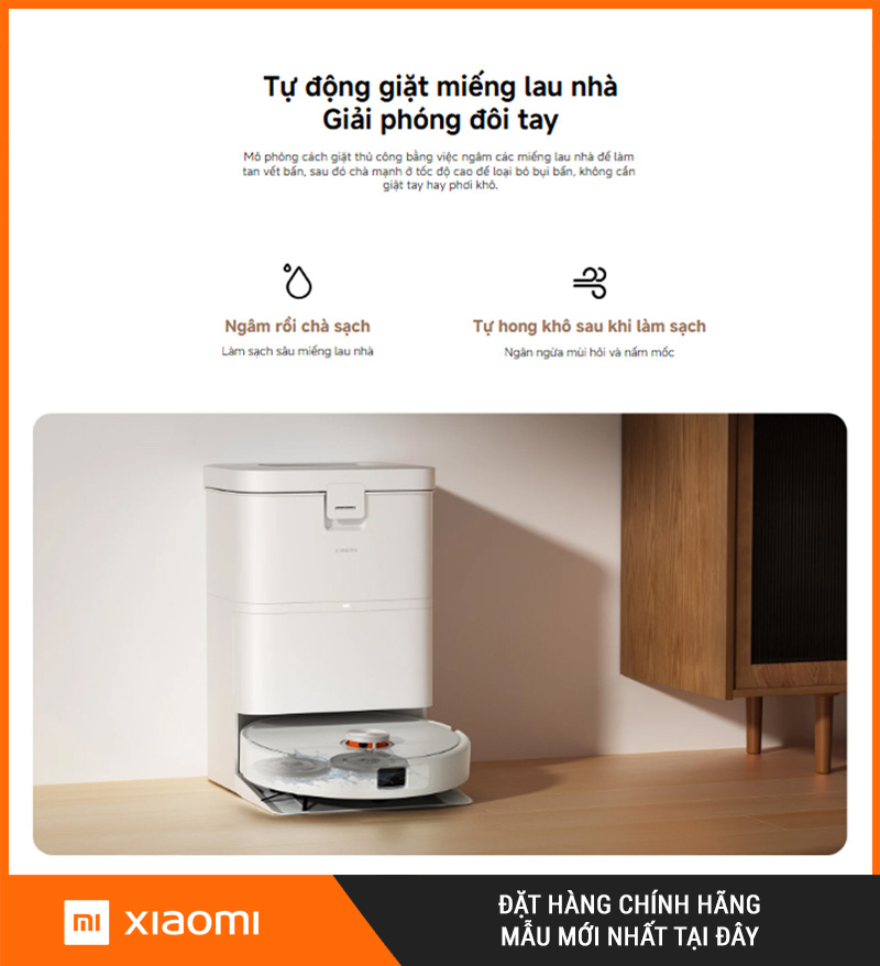 Xiaomi H50 Trắng - Robot Hút Bụi Lau Nhà Thông Minh