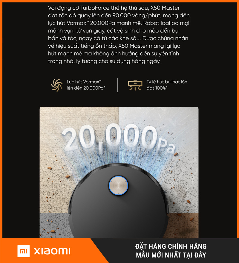 Robot lau nhà Dreame X50 Master