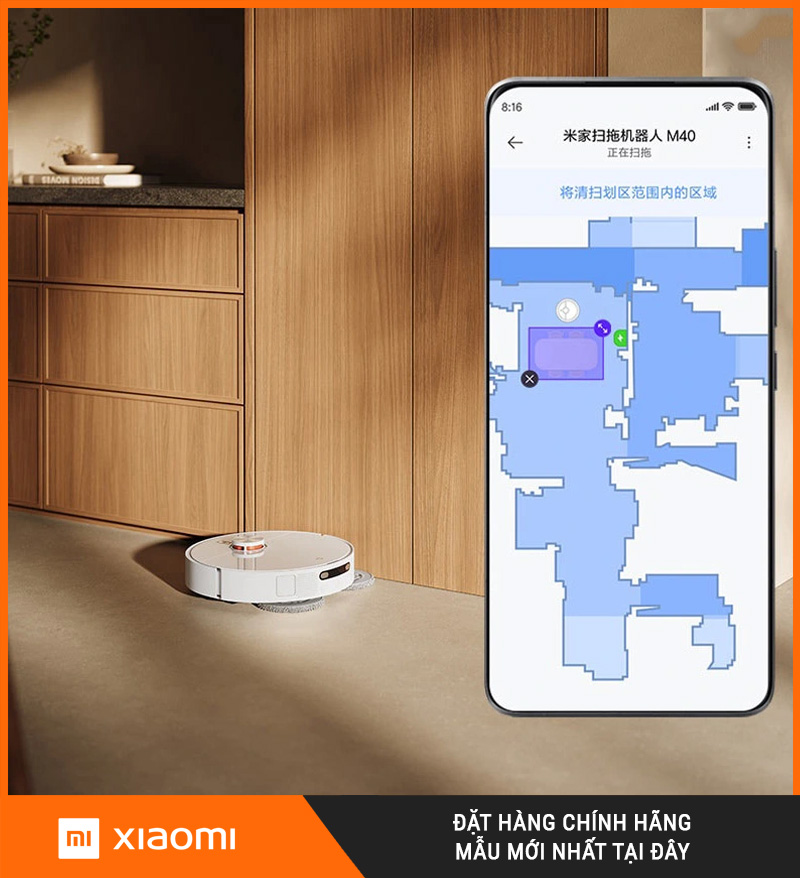 Robot Hút Bụi Lau Nhà Mijia M40 D110CN