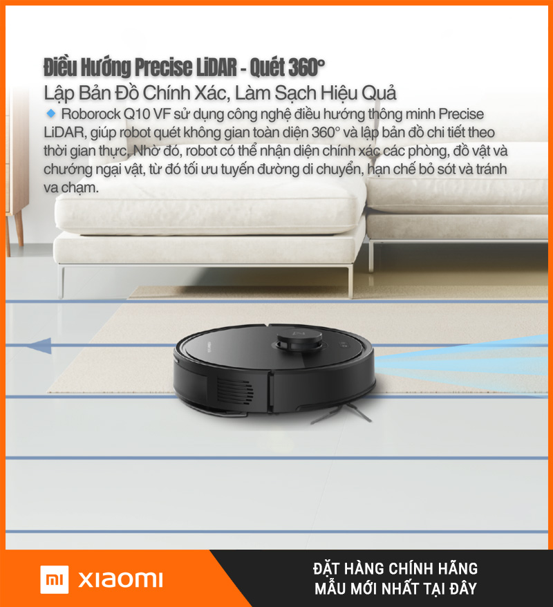 Robot Hút Bụi Lau Nhà Roborock Q10 VF Plus (+) Cao Cấp