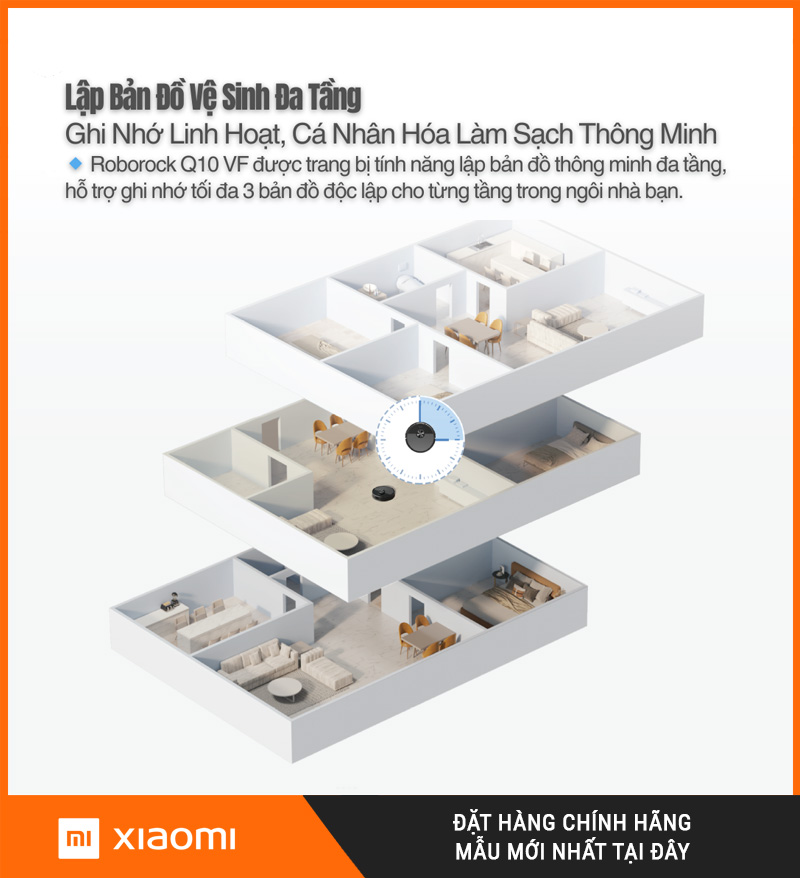 Robot Hút Bụi Lau Nhà Roborock Q10 VF Plus (+) Cao Cấp