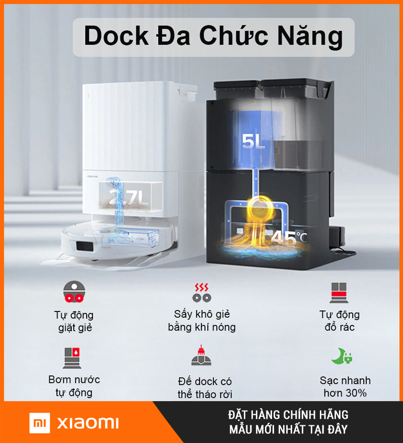 Robot Hút Bụi Lau Nhà Roborock Q Revo 5AE