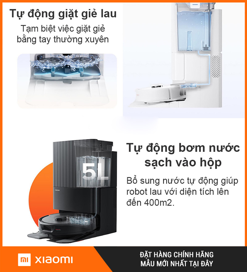 Robot Hút Bụi Lau Nhà Roborock Q Revo 5AE