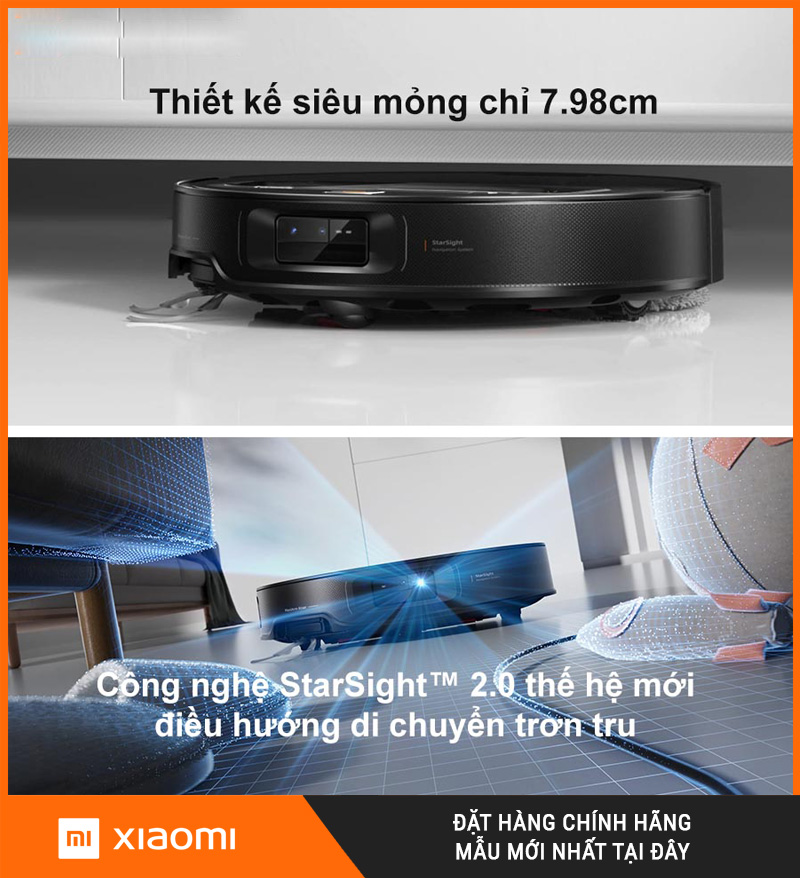Robot Hút Bụi Lau Nhà Roborock Saros Z70